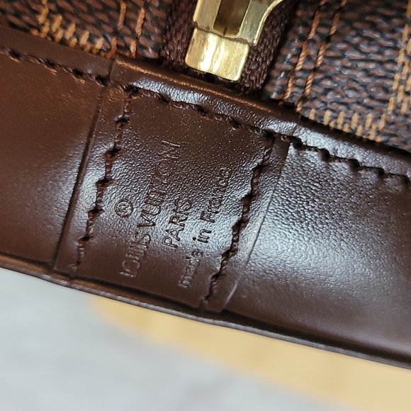 Authentic Louis Vuitton Damier Ebene Coated Canvas Leather Alma PM Satchel Bag - Picture 15 of 16